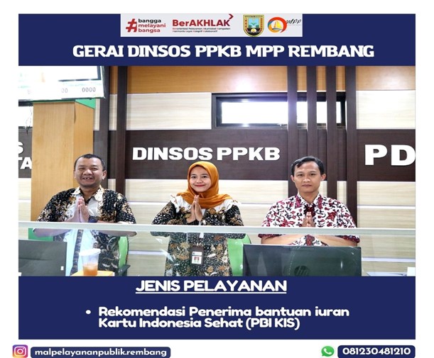 DINSOSPPKB BERGABUNG DI MAL PELAYANAN PUBLIK KABUPATEN REMBANG