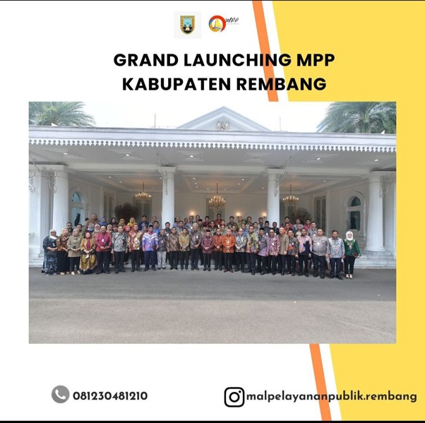 Peresmian Serentak 26 Mal Pelayanan Publik, MPP Kabupaten Rembang Termasuk